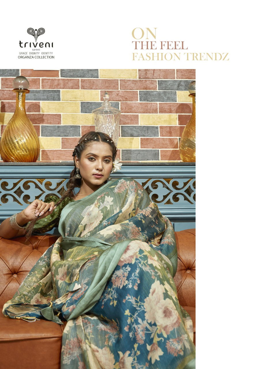 Triveni Kantara Fancy Ethnic Wear Wholesale Printed Saree Catalog